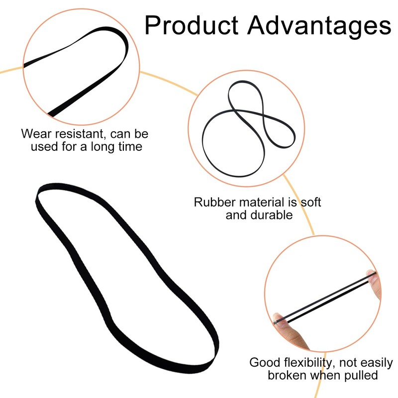 vgggrd Machine Belt, Rubber Record Belt, Compatible with Turntables, Replacement