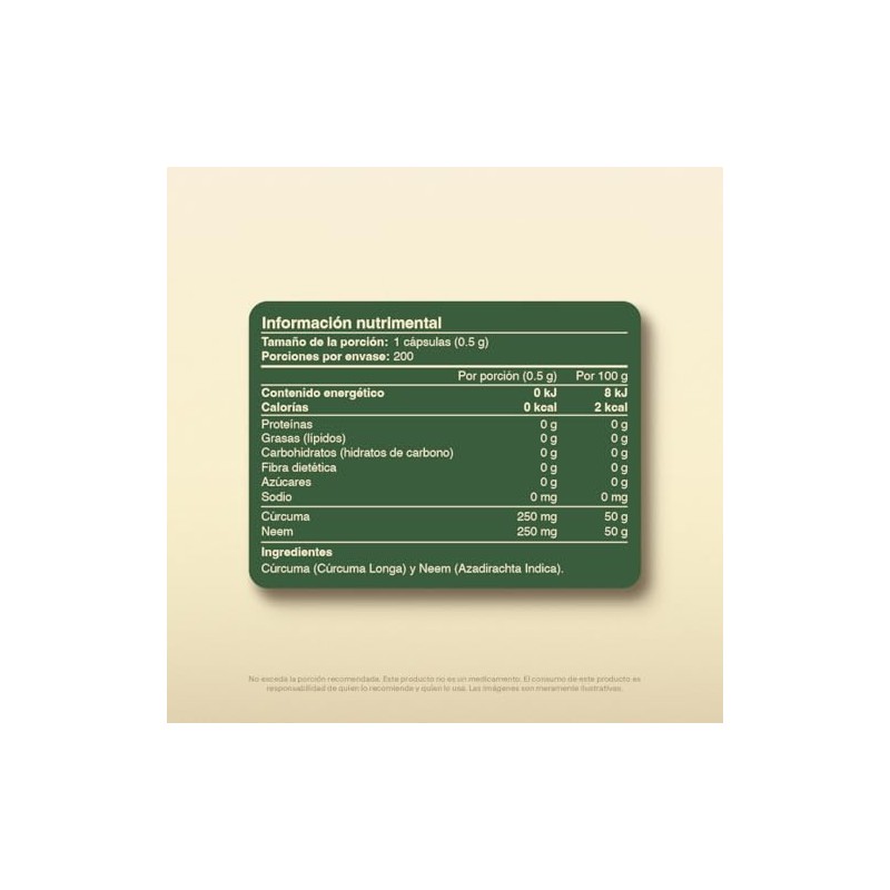 Vital Botanics Neem + Cúrcuma - Multivitamínico para Adultos
