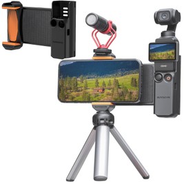 Honlyn Expandable Cell Phone Holder Compatible with DJI Osmo Pocket 3 Adapter Protective Frame Organizer Cold Boot Accessories
