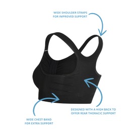 CAREFIX Bella Front Closure Comfort/Sleep Bra #3212, Black, XL
