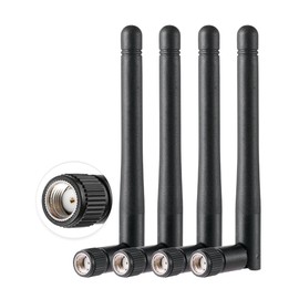 POBADY 4PCS Dual Band WiFi Antenna 2.4GHz 5GHz 5.8GHz Antenna 3dBi MIMO RP-SMA Male Antenna for WiFi Router Wireless LAN Card PCIe Card Router Video Surveillance Monitor
