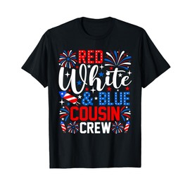 Red White And Blue Cousin Crew 4th Of July Fireworks T-Shirt