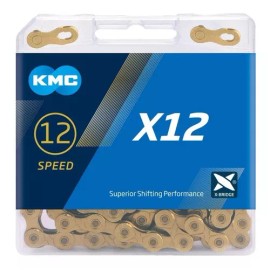 KMC Cadena Bicicleta Kmc X12 Dorado 12 Velocidades 126 Links
