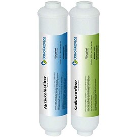 OsmoFresh Smartline Filter Set, Suitable for All Products of the Smartline Series by OsmoFresh and Most Other Small Osmosis Systems, Sediment Filter, Activated Carbon Filter
