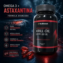 Aceite De Krill Para Cuidado Diario Con Astaxantina 2400 Mg