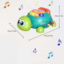 LLXXM 6 en 1 Juguete para Gatear Tortuga Que Habla Juguete Sensorial con Música Interactiva y Luces Colores Grandes Juguetes para Día del Niño Navidad Cumpleaños