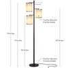 Brightech Liam Tall Tree Lamp with Asian Lantern Shade for