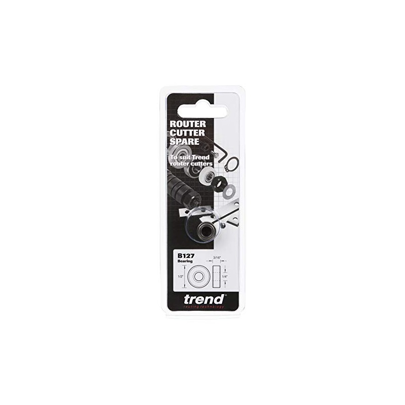 Trend Professional Router Cutter Bearing, 1/2 Inch Diameter 1/4 Inch