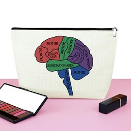 Mxrymvu Neurologist Gifts Makeup Bag Brain Anatomy Gift Travel Bag Neurology Nurse Gifts Cosmetic Bag Doctor Appreciation Gifts for Women Funny Nurses Week Gifts Brain Doctor Gift Zipper Pouch