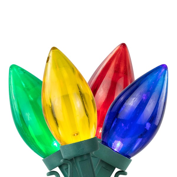 Northlight 25ct Multi-Color LED C9 Christmas Lights, 16ft Green Wire