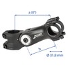 Zoom Adjustable Stem Ahead - Black, 125/90 mm