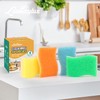LAUNDRYLUX Scrub Sponge, 8 Pack Dual-Sided Temperature-Responsive Scrubber - Non-Scratch