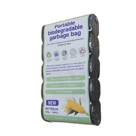 Biodegradable Trash Bags Waste Bag100PCS, Garbage bags 20L kitchen trash bags, Small Garbage Bags, Compost Bags for Food/House/Garden (Black)