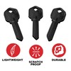 KeySmart AirKey - Ultra Lightweight Aluminum Keys (Black 3 Pack,