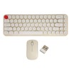 Wireless Keyboard Mouse Combo Mini Portable Retro Silent 2.4G Wireless
