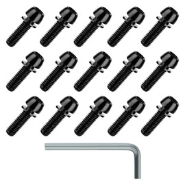 Pack of 15 Bicycle Stem Screws, M6 x 20 mm Bicycle Taper Screws, Bicycle Stem Bolts with Seal and Hex Wrench, Bicycle Stem Screw for Mountain Bike and Road Bike Stem (Black)