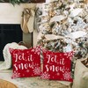 Wilproo Red and White Christmas Pillow Covers 24x24 Set of