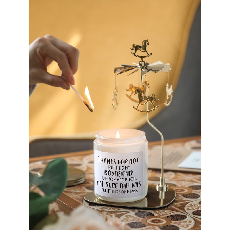 Candle Gifts for Boyfriends Mom, Funny Thanksgiving Day Candle Gift