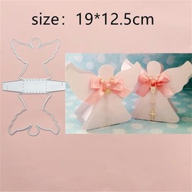 Silver Angel Box DIY Cutting Stencil, Scrapbooking Embossing Stencils for Scrapbooking Cutting Dies Stamping