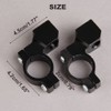 Mtsooning Motorcycle 10mm/ 7/8" Mirror Mount Clamp, 2PCS Handlebar Rearview