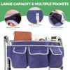 Walker Bag,Foldable Walker Storage Bag, Wheelchair Basket Pouch,Multi Pockets Walker