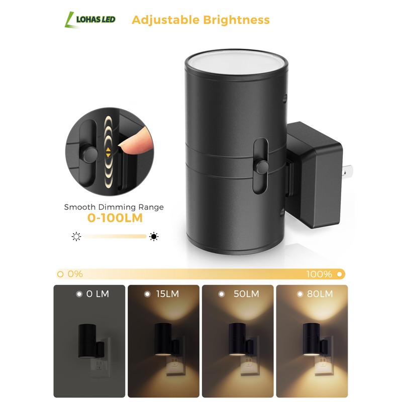 L LOHAS LED Night Light Plug in, Modern Night Lights