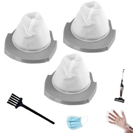 2610 2611 Filter Replacement for Bissell 3-in-1 Turbo Lightweight Stick Vacuum, Compare to Part #1620624, Washable & Reusable HEPA Filters, 3 Pack with Cleaning Brush