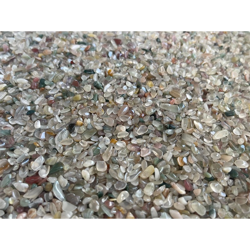 Wholesale Natural Semi Tumbled Mixed Agate Gemstone Chips, Crushed Mini