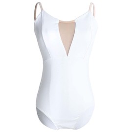 Daydance Cami White Women's Leotards for Ballet, Dance, Gymnastics, Aerobics, Jazz
