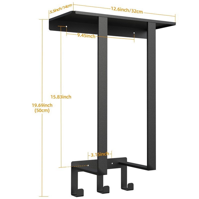 Towel Racks for Bathroom, Towel Rack with Shelf and 3