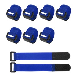 uxcell 30Pcs Reusable Self-Gripping Cable Ties, 6.3" x 0.8" Hook and Loop Wire Organizers for Power Cords, Data Cables, TV/PC Wires - Adjustable & Durable Fabric Straps(Blue)