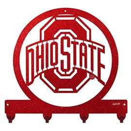 SWEN Products Ohio State Buckeyes Metal Key Chain Hanger - Leash Holder
