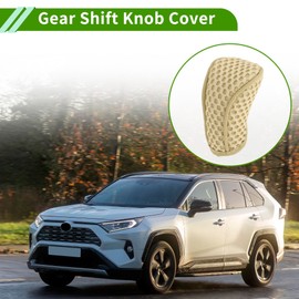 HOPESPANNER Universal Gear Shift Knob Cover Stick Shifting Handle Protector Manual Fabric 1Pc Anti-Slip Beige
