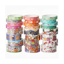Mr. Pen- Cute Washi Tape Set - 24 Rolls Kawaii Animals Gold Foil Decorative Masking Tape for Journaling, Scrapbooking, Kids DIY Crafts, Aesthetic Supplies, Planners, Bullet Journal