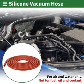 Motoforti Silicone Vacuum Tubing Hose Automotive Vacuum Line 10Ft 4/6/8/12m ID 2mm Thickness High Temperature Red 1 Set 130PSI Max Pressure