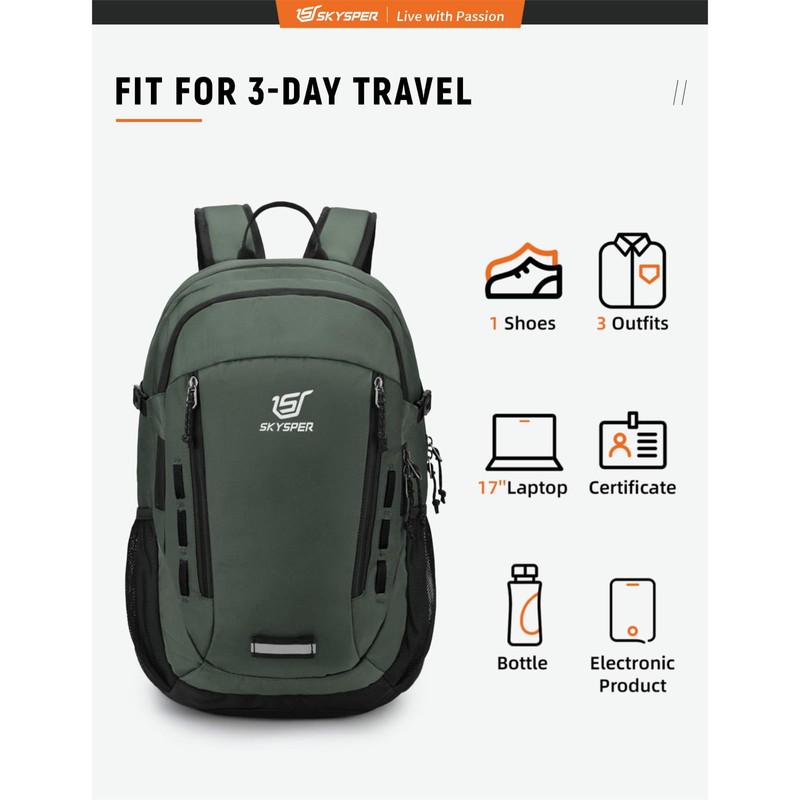 SKYSPER Hiking Backpack 30L Lightweight Travel Backpack Hiking Day Pack