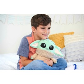 Mattel ​Star Wars Jumping Grogu Plush Toy with Jumping Action and Sounds, Soft Doll Inspired by Star Wars Mandalorian Book of Boba Fett