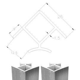 cyclingcolors 2 x Connectors for Skirting Board Kitchen Corner Socket Corner Kitchen Base Inner Corners Outside Corner Furniture 80 mm Silver 90°