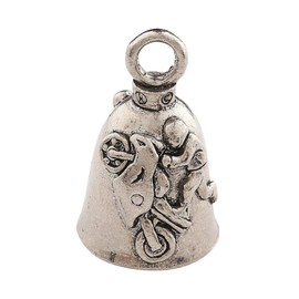 Guardian Bell Sport Bike Tricks Good Luck Bell w/Keyring & Black Velvet Gift Bag | Motorcycle Bell | Lead-Free Pewter | Good Luck Gift to Friends & Family | Bike Bell | Made in USA