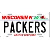 LP-2064 Wisconsin State Background License Plates- Packers