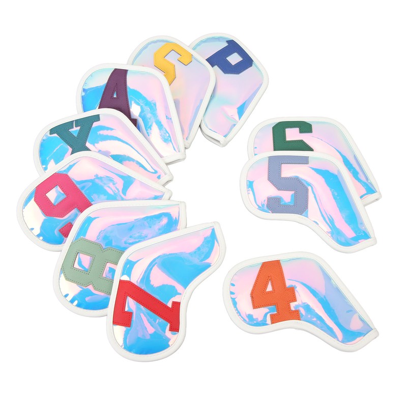 10 Pcs Golf Club Headcover PU Golf Club Protector Golf