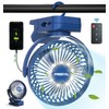 Clip on Fan 65 Hours Portable Desk Fan Rechargeable with