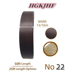 HGKJHFmelamine Edging Tape。 13/6in*25ft,pre Coated with hot melt Adhesive Flexible Veneer Edge Edging, Used for Cabinet and Furniture Maintenance (No22-Black Walnut, 13/16in*50ft)
