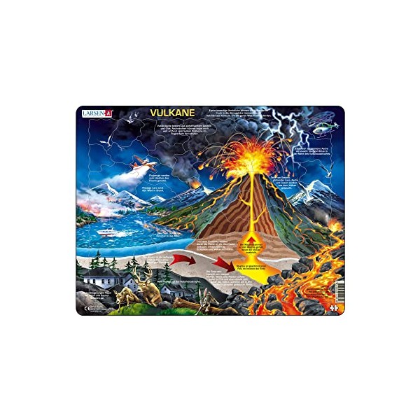 Larsen 7023852112816 70 Pieces Frame Puzzle Volcano