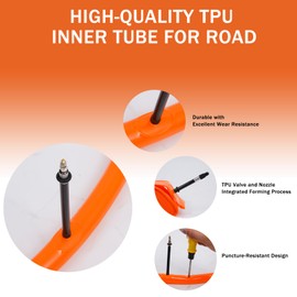 2 Pack 700C TPU Road Bike Inner Tube 23-32C with Presta Valve
