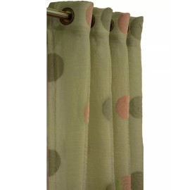 Brilliant Drapery Design Per panel - Beautiful Green Poco Dot Sheer Panel - 60"W x 96"H