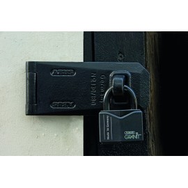 ABUS 130/180 Granit Hasp, 6-1/8" Length, Black