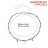 Carufin Flower Pendant Waist Chain Colourful Rice Beads Multilayer Body