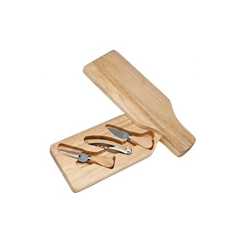 Franmara 1082-BX Bottle Shaped Wine and Cheese Set with 3