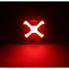SINLIRU 5.75inch 5-3/4 Black Motorcycle Headlight X Red DRL with